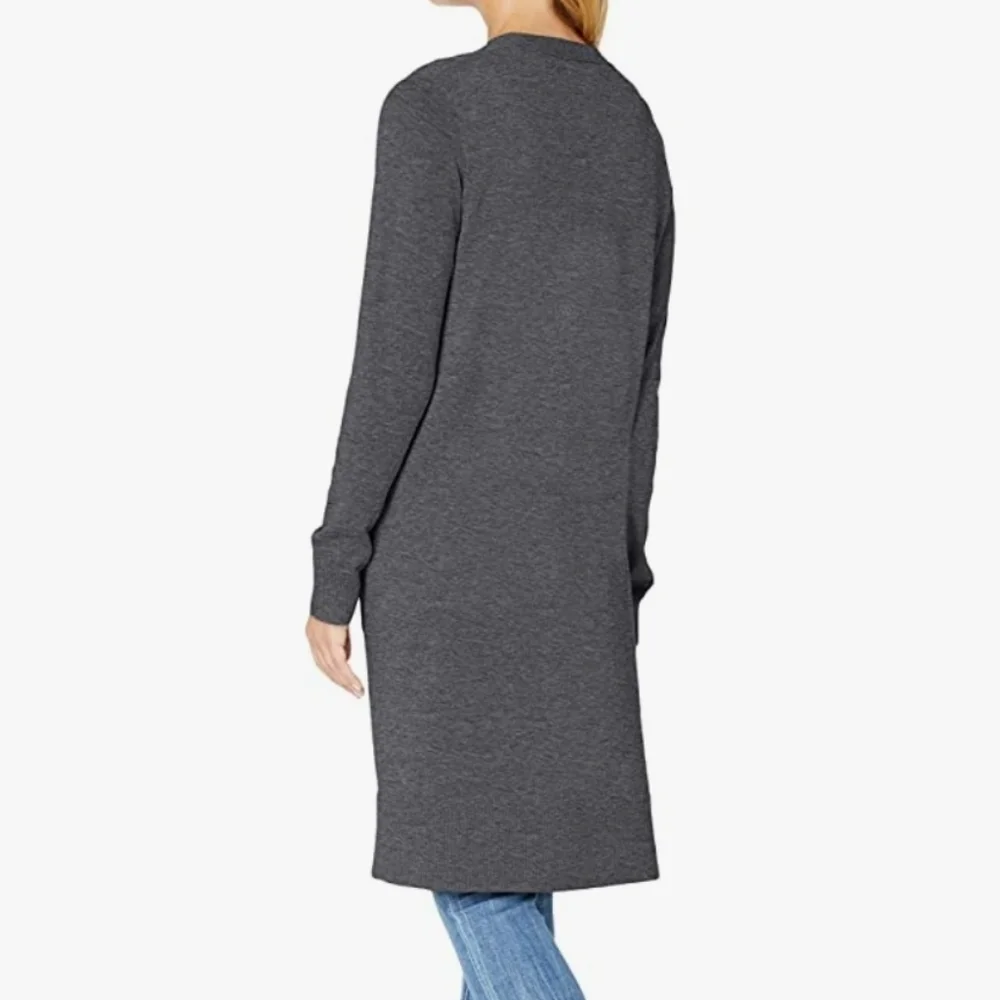 Amazon Essentials Lightweight Longer Length Cardigan Sweater Heather Gray 5X